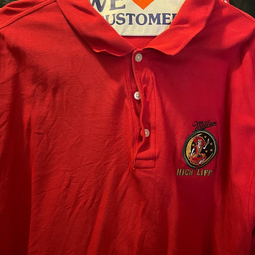 Xl miller highlife golf shirt